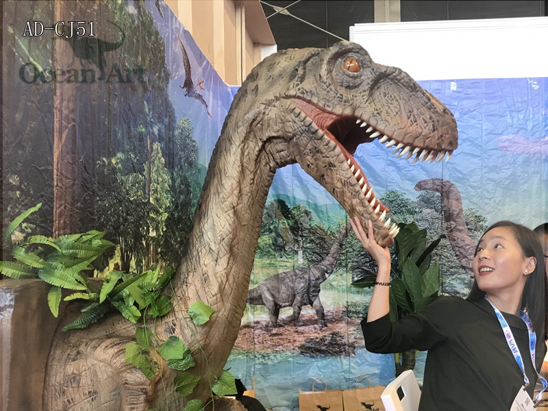 Indoor Giant Animatronic Dinosaur Jurassic Raptor Head For