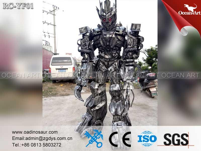Custom Life Size Led Cosplay Realistic Transforme Robot Costume For