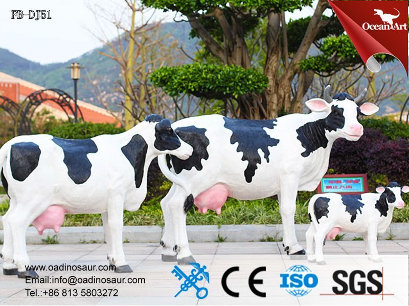 Fiberglass Farm Animals Realistic Cow Ocean Art Dinosaur Manufacturer