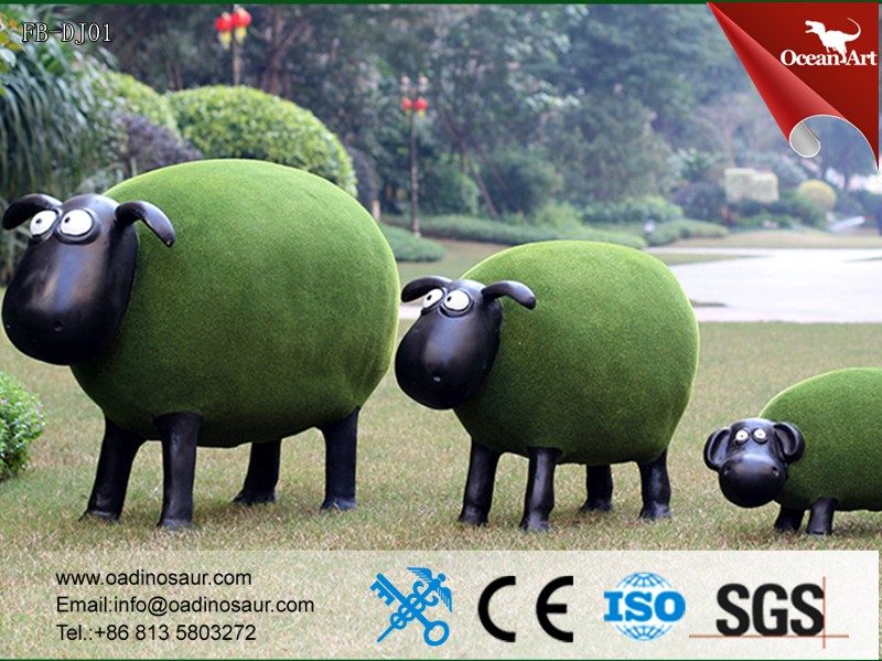 Fiberglass Life Size Sheep Statues Ocean Art Dinosaur Manufacturer