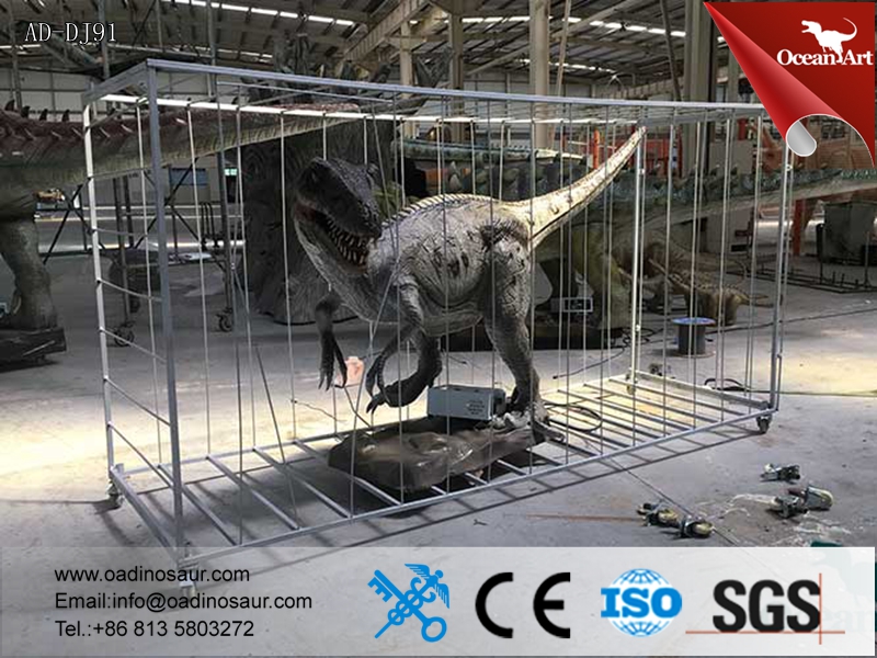 velociraptor in cage ablum - Ocean Art Dinosaur Manufacturer